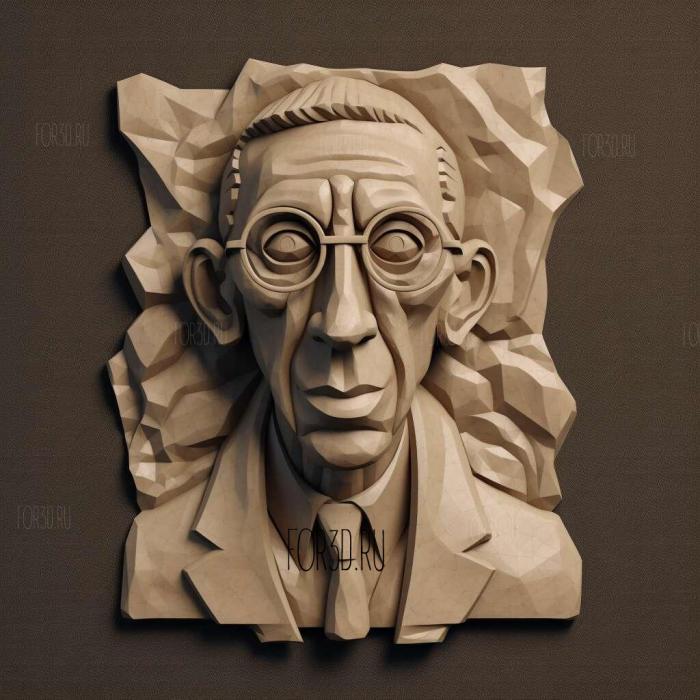 Igor Stravinsky 1 stl model for CNC